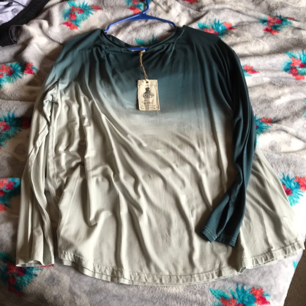 Medium teal ombré Nanamacs long sleeve